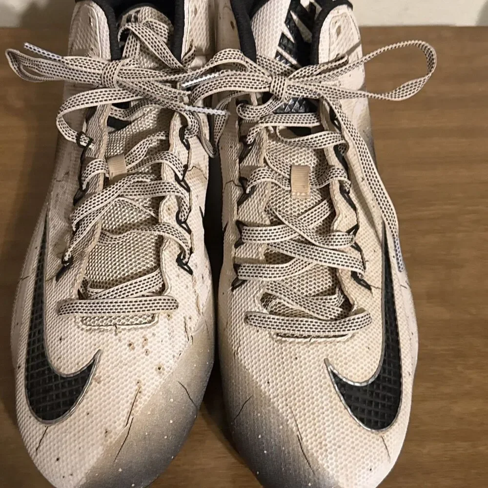 Nike Alpha Men's Football Cleats Black/White/Gray Size 15 Nike Skin